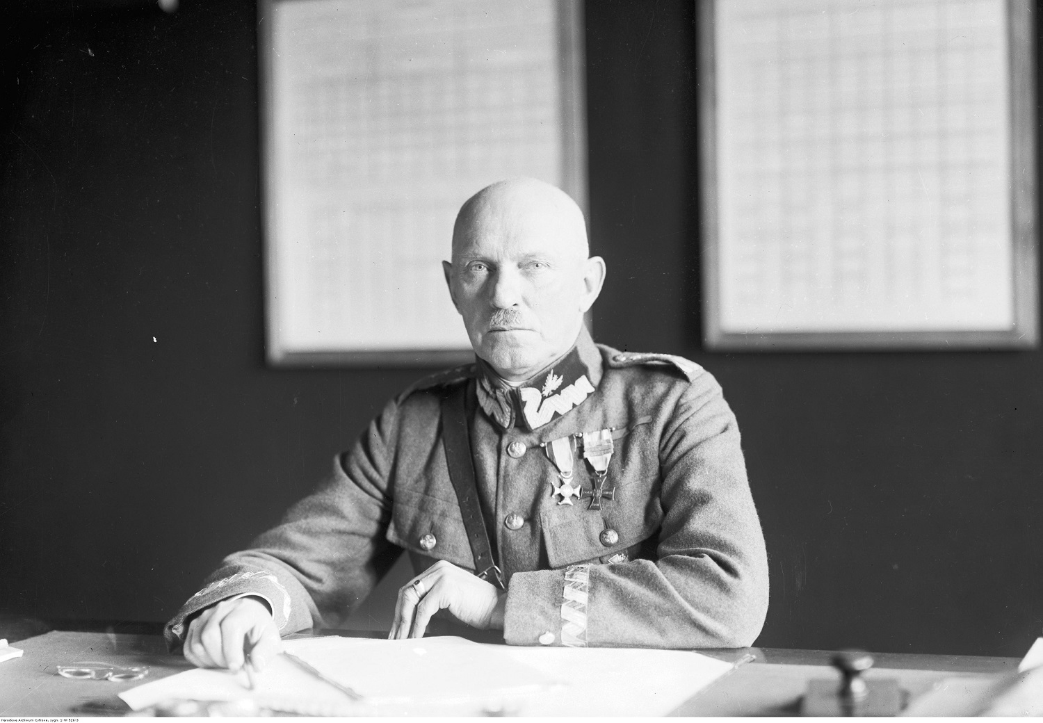 Stanisław Szeptycki - Minister obrony II Rzeczypospolitej. Źródło: Narodowe Archiwum Cyfrowe