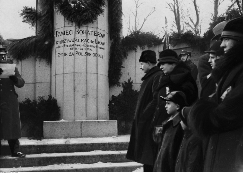 Official opening of the monument to the Poles, who died fighting for Persenkówka. Source: Narodowe Archiwum Cyfrowe