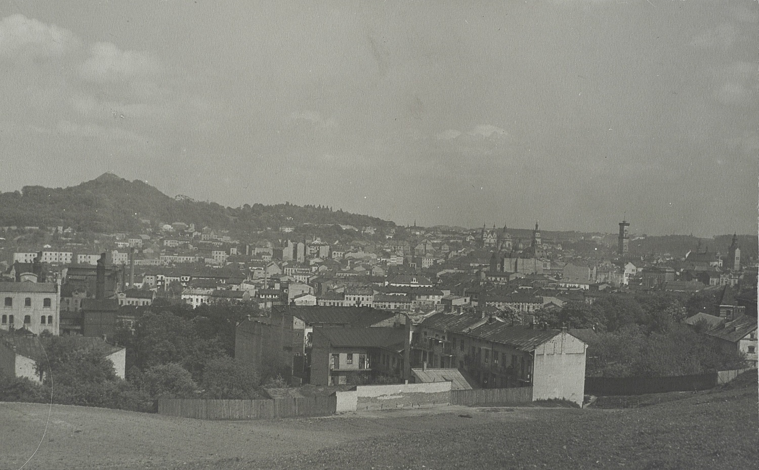 Widok na miasto z Góry Stracenia, 1920-lata.