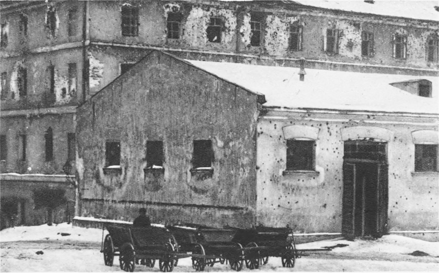 Destruction of the Barracks. Source: Semper Fidelis, 1930