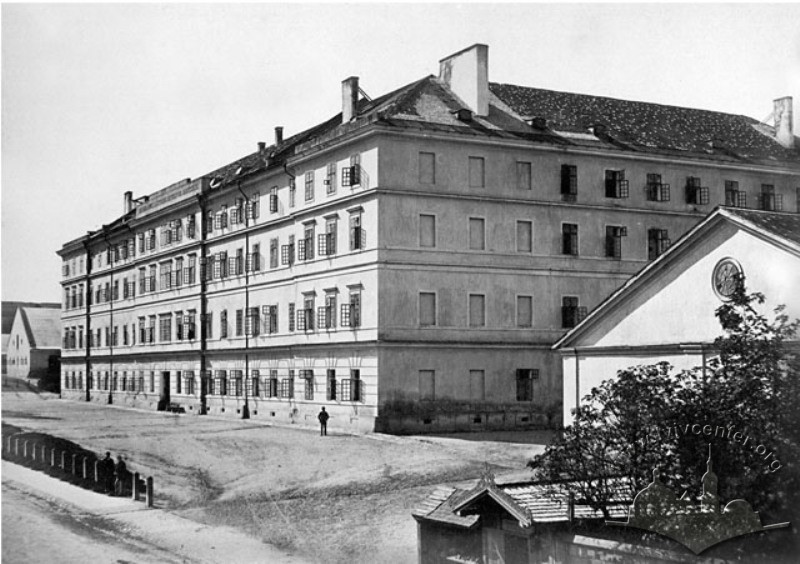 The Barracks main building in 1863.