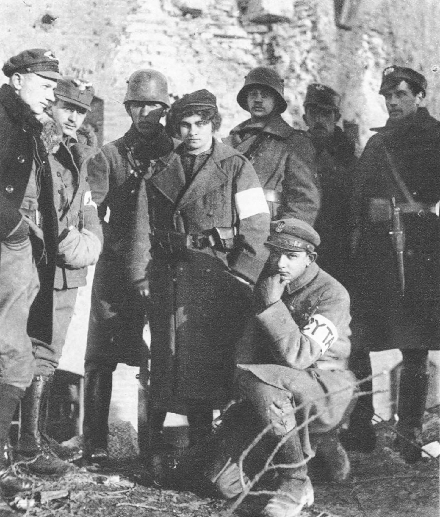 Part of the Polish group on the Citadel hill after Ukrainians retreated