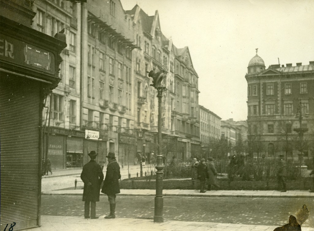 Mieszkaniec miasta na ulicy w listopadzie 1918. Fotografia z kolekcji Stepana Hajduczka